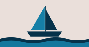 Illustration of a sailboat on the water